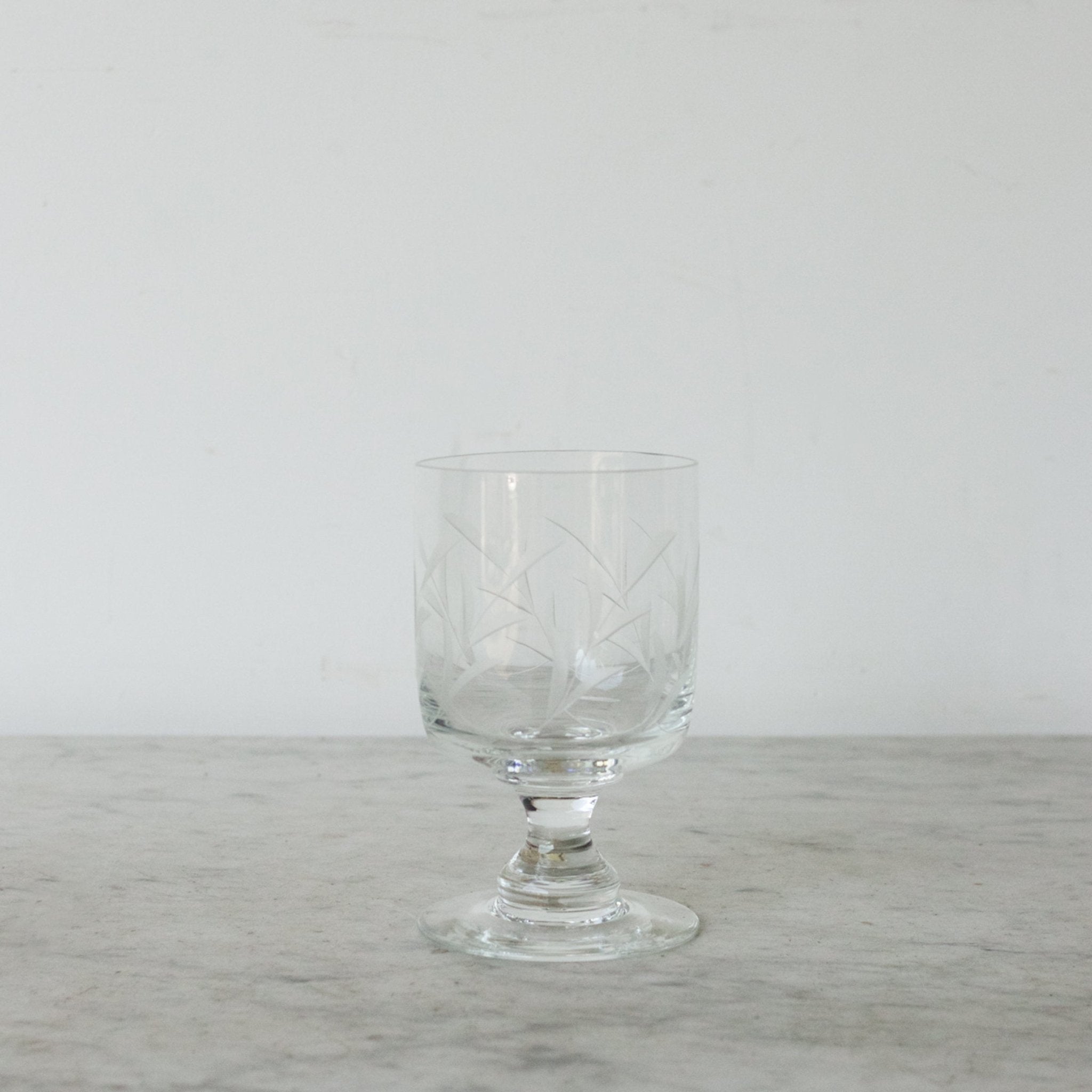Vintage Engraved Glassware Set - Pairs - elsie green - the french kitchen