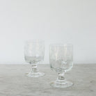 Vintage Engraved Glassware Set - Pairs - elsie green - the french kitchen