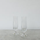 Vintage Engraved Glassware Set - Pairs - elsie green - the french kitchen