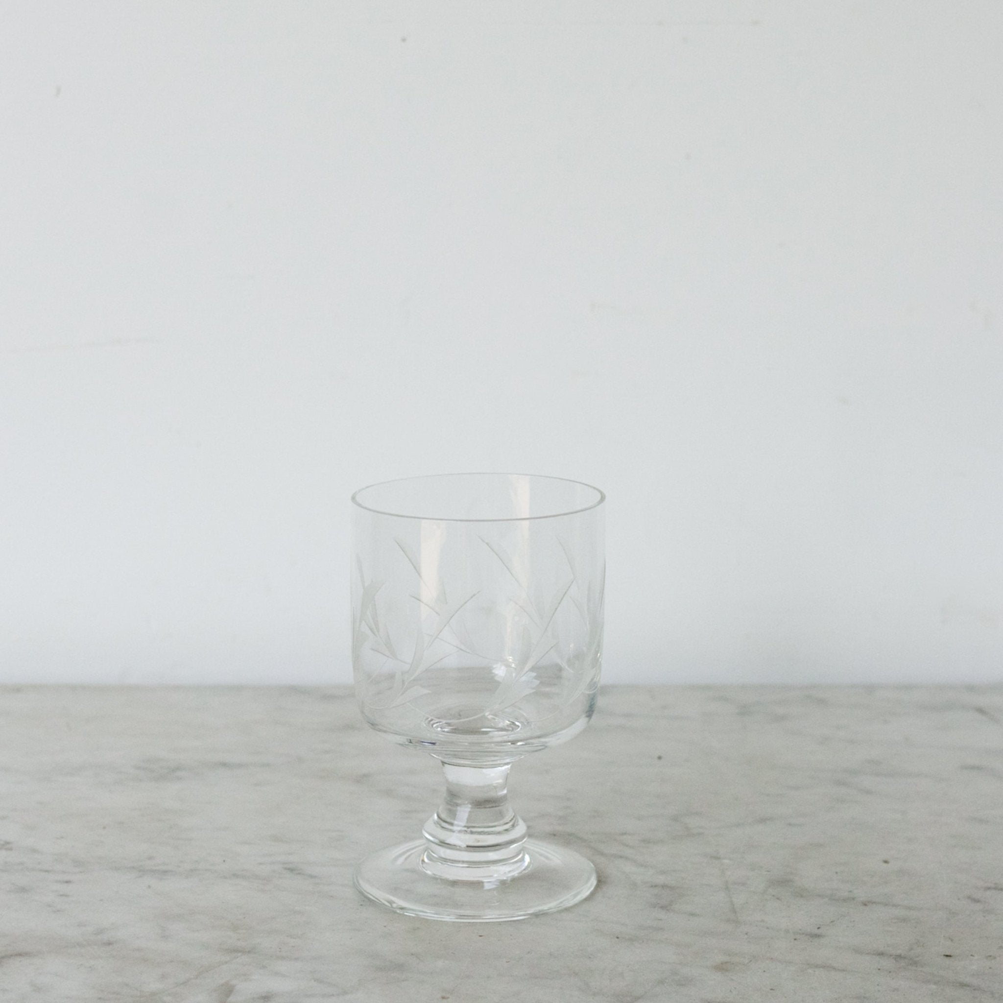 Vintage Engraved Glassware Set - Pairs - elsie green - the french kitchen