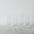 Vintage Engraved Glassware Set - Pairs - elsie green - the french kitchen