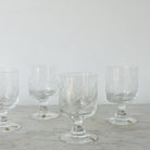Vintage Engraved Glassware Set - Pairs - elsie green - the french kitchen
