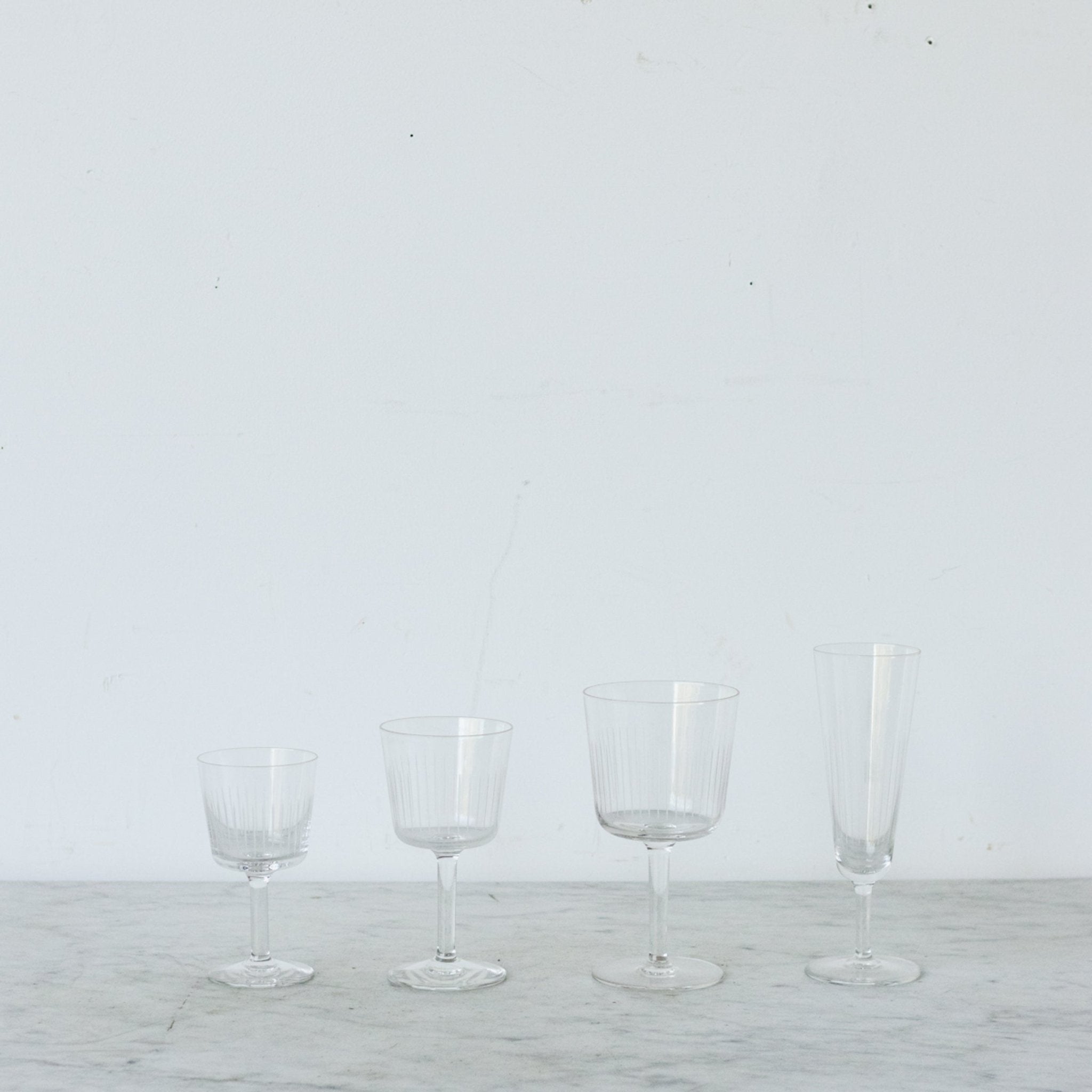 Vintage Etched Glass Set of 4 - elsie green - the french kitchen
