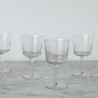 Vintage Etched Glass Set of 4 - elsie green - the french kitchen