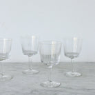 Vintage Etched Glass Set of 4 - elsie green - the french kitchen