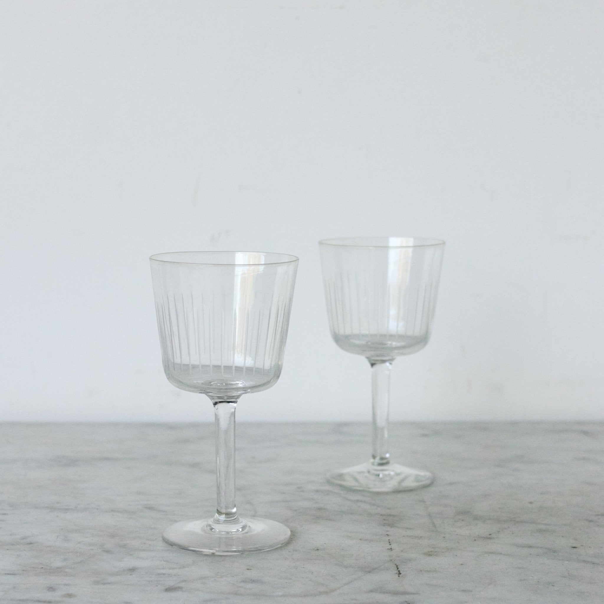 Vintage Etched Glass Set of 4 - elsie green - the french kitchen