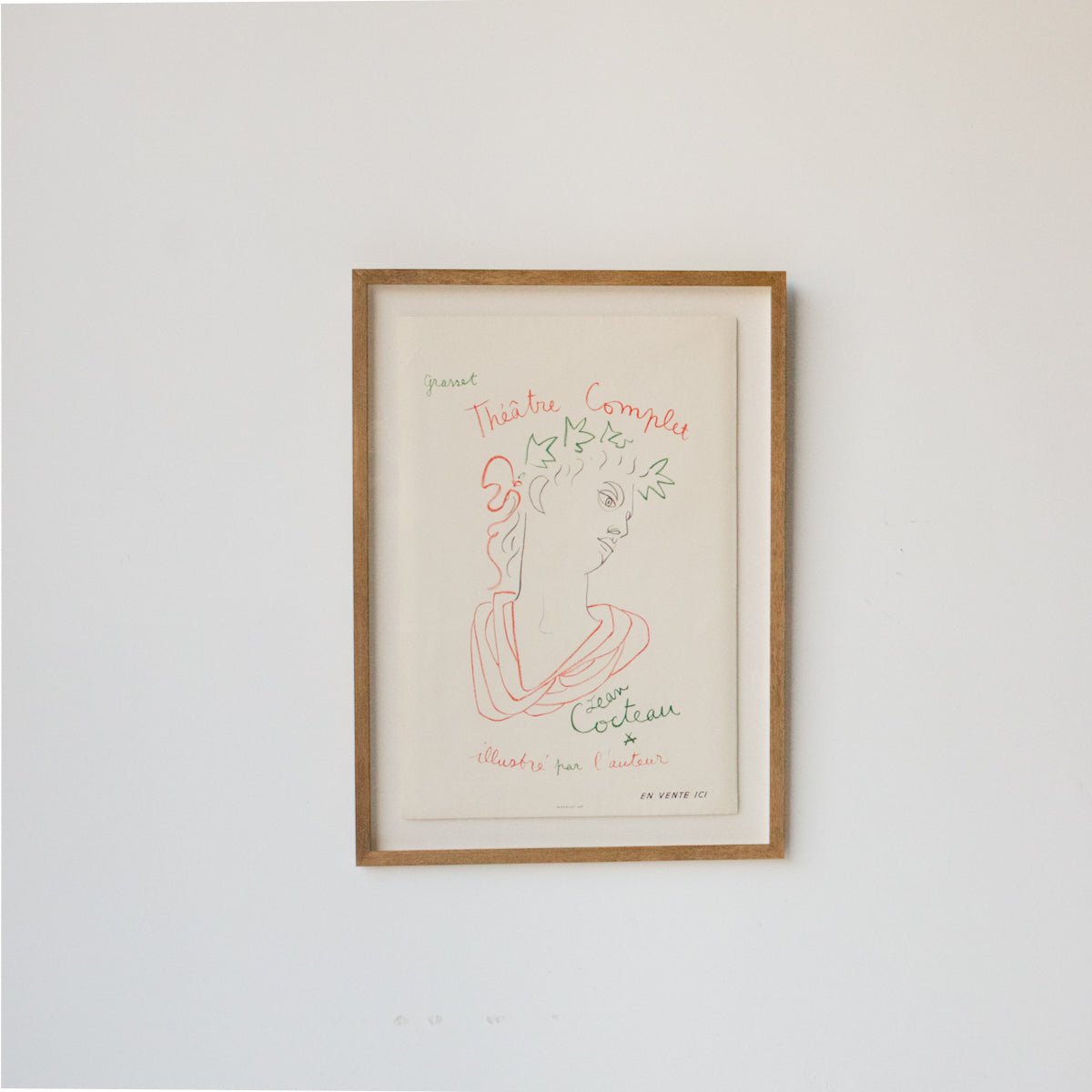 Vintage French Advertising Poster | Jean Cocteau Theatre Complet - elsie green - art