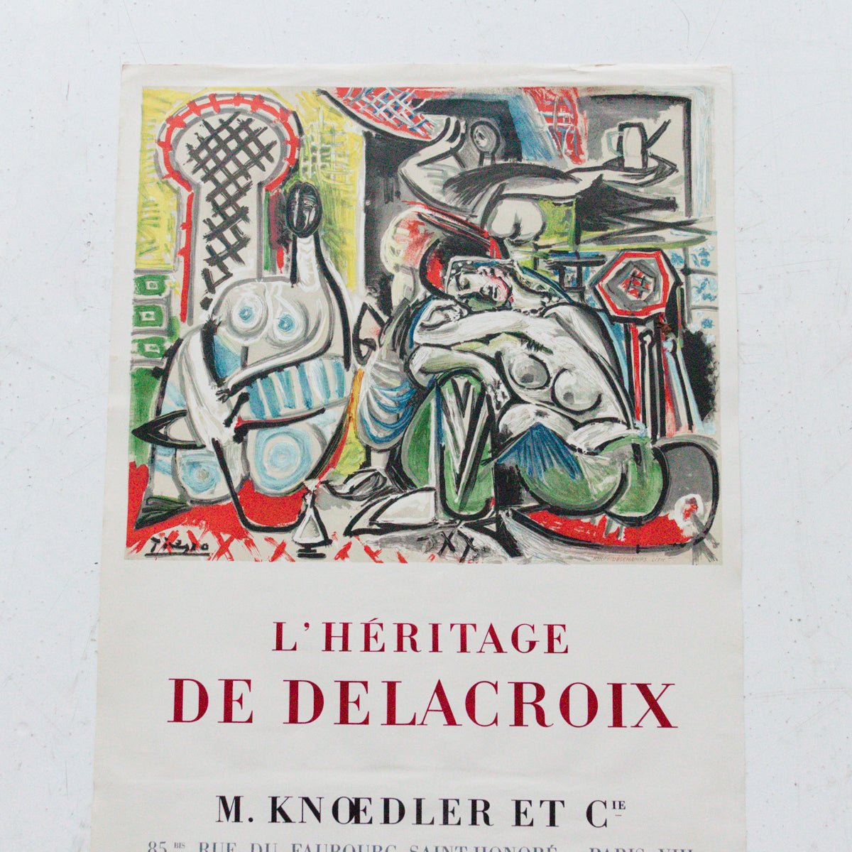 Vintage French Exhibit Poster | Delacroix - elsie green - 
