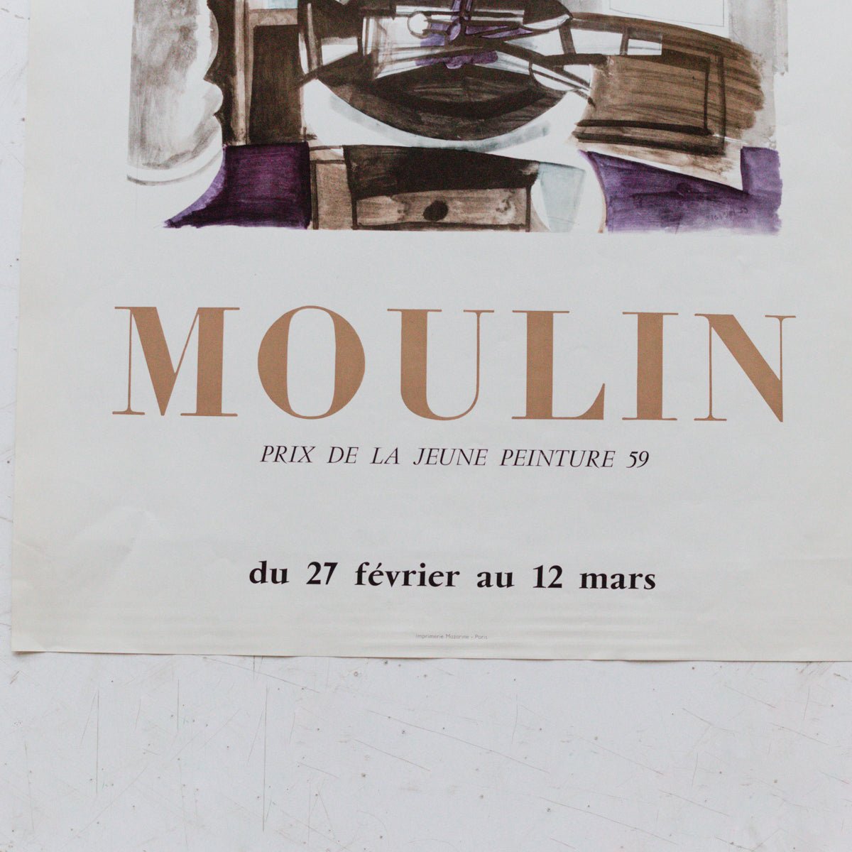 Vintage French Exhibit Poster | Moulin - elsie green - art