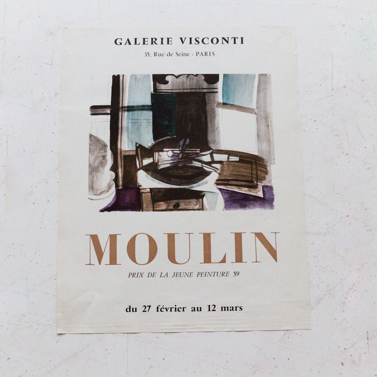 Vintage French Exhibit Poster | Moulin - elsie green - art