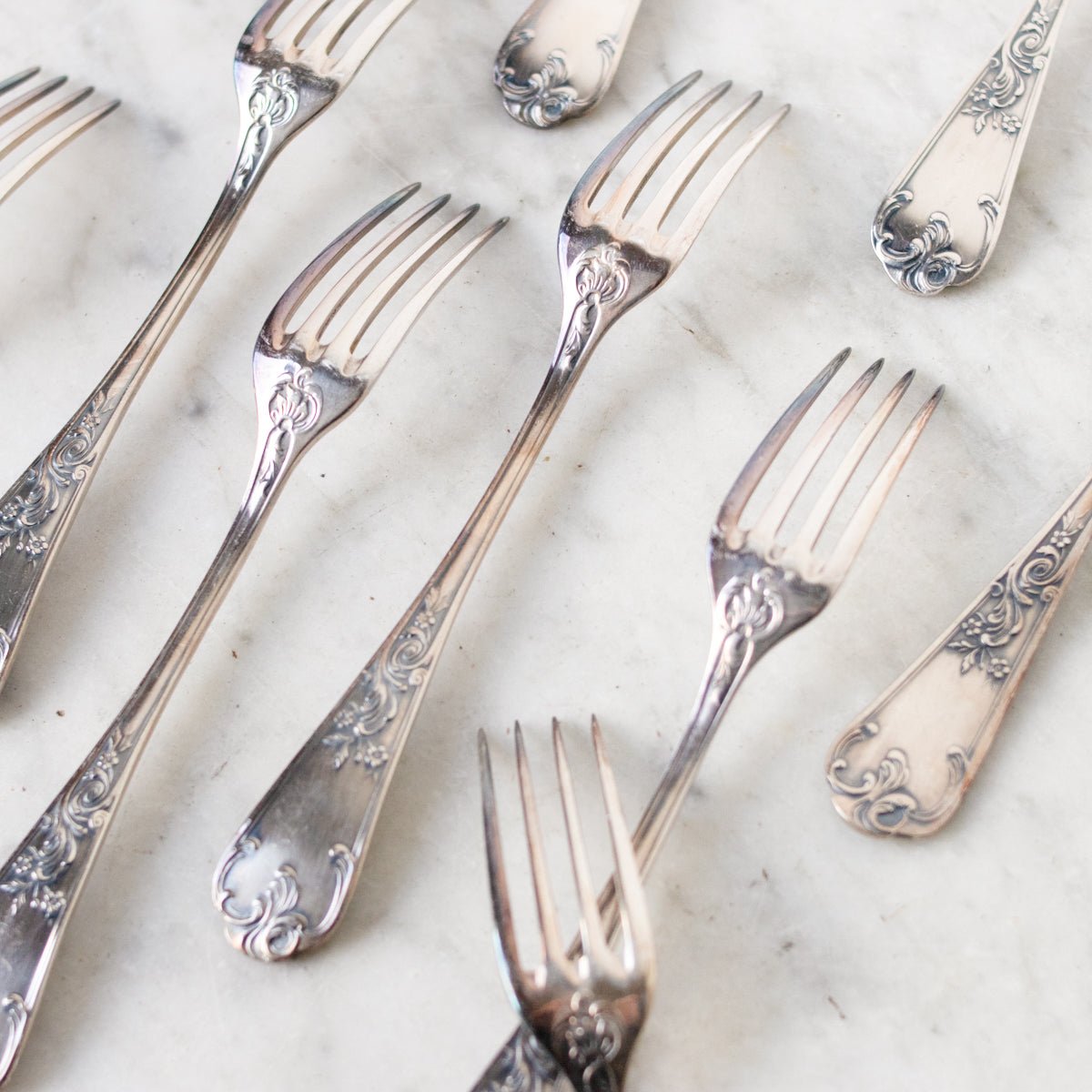 Vintage French Flatware Set of 50 - elsie green - the french kitchen