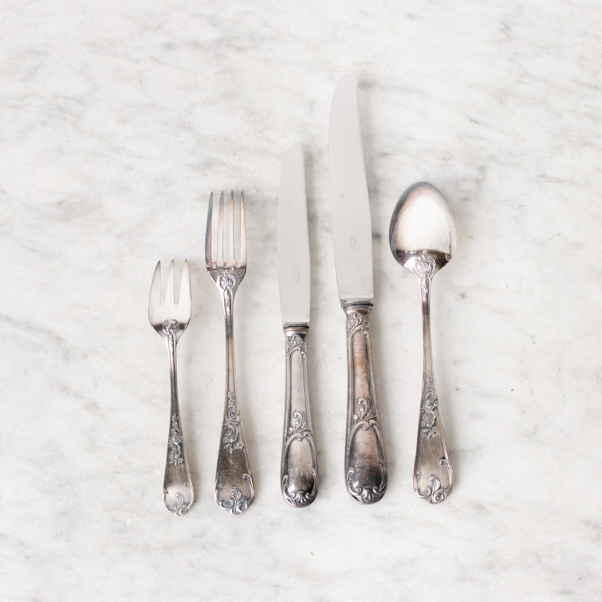 Vintage French Flatware Set of 50 - elsie green - the french kitchen