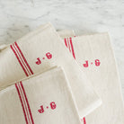 Vintage French Kitchen Towel Set of 7 - elsie green - textiles