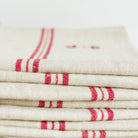Vintage French Kitchen Towel Set of 7 - elsie green - textiles