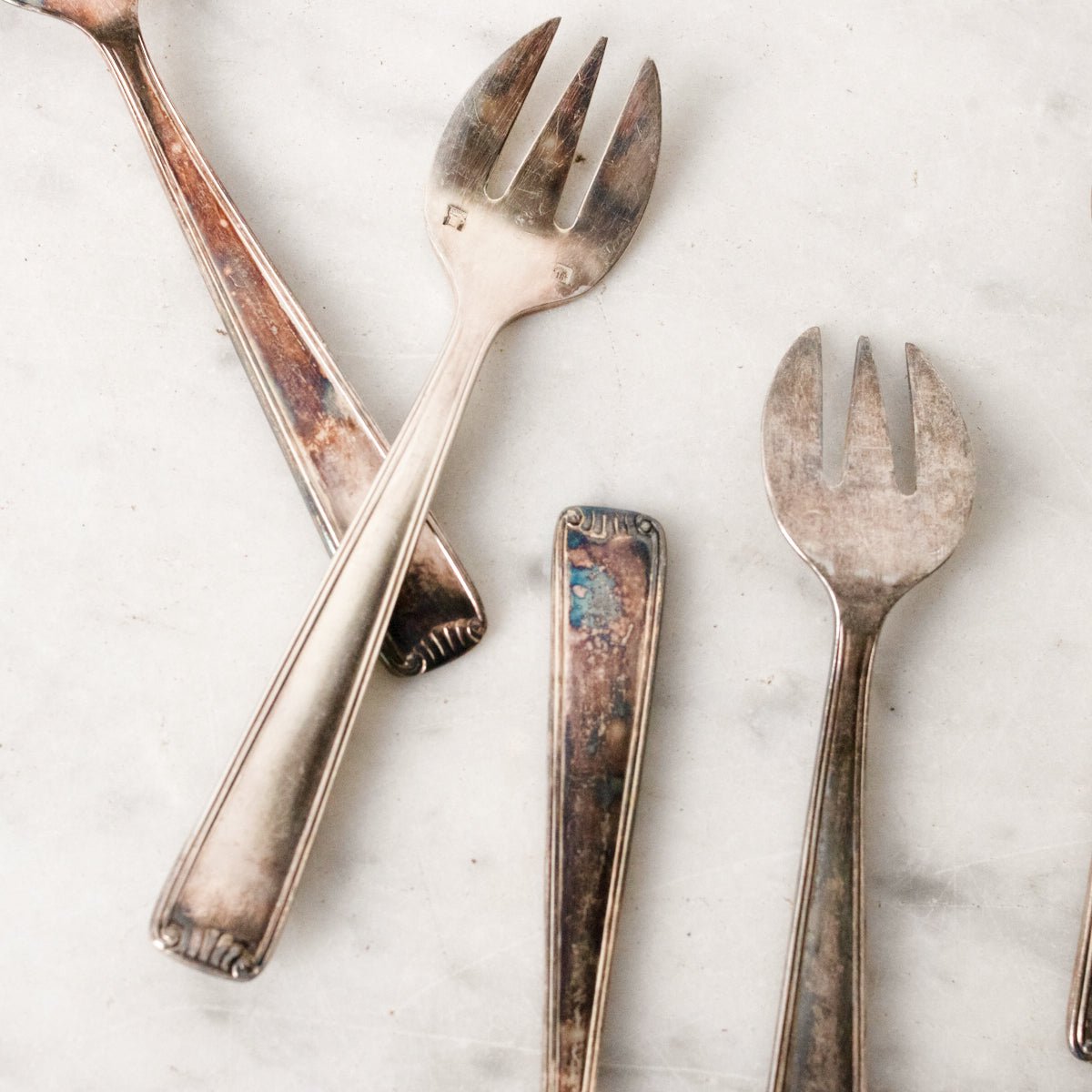Vintage French Seafood Fork Set Of 12 - elsie green - the french kitchen
