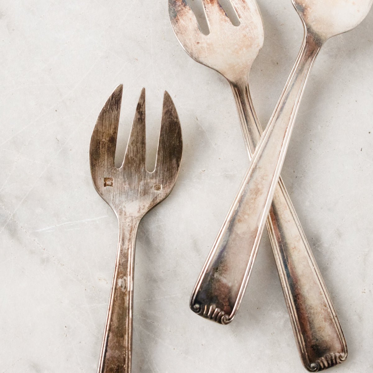 Vintage French Seafood Fork Set Of 12 - elsie green - the french kitchen