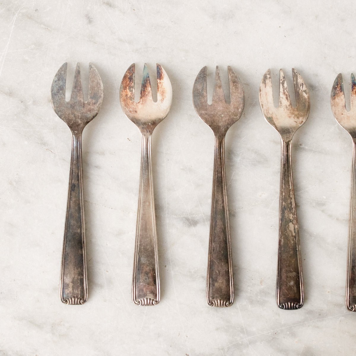 Vintage French Seafood Fork Set Of 12 - elsie green - the french kitchen