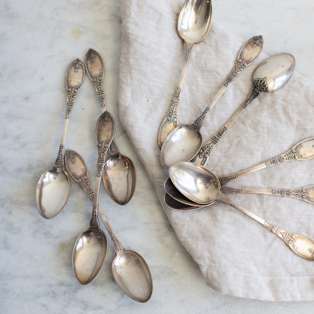 Vintage French Teaspoon Set of 10 - elsie green - the french kitchen
