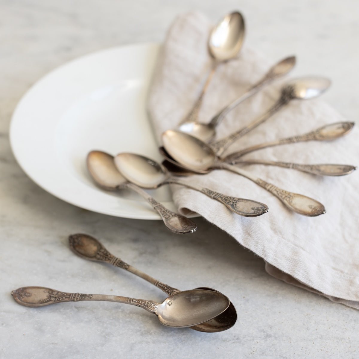 Vintage French Teaspoon Set of 10 - elsie green - the french kitchen