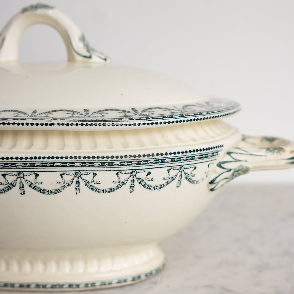 Vintage Garlandes Louis XVI Transferware Tureen - elsie green - the french kitchen