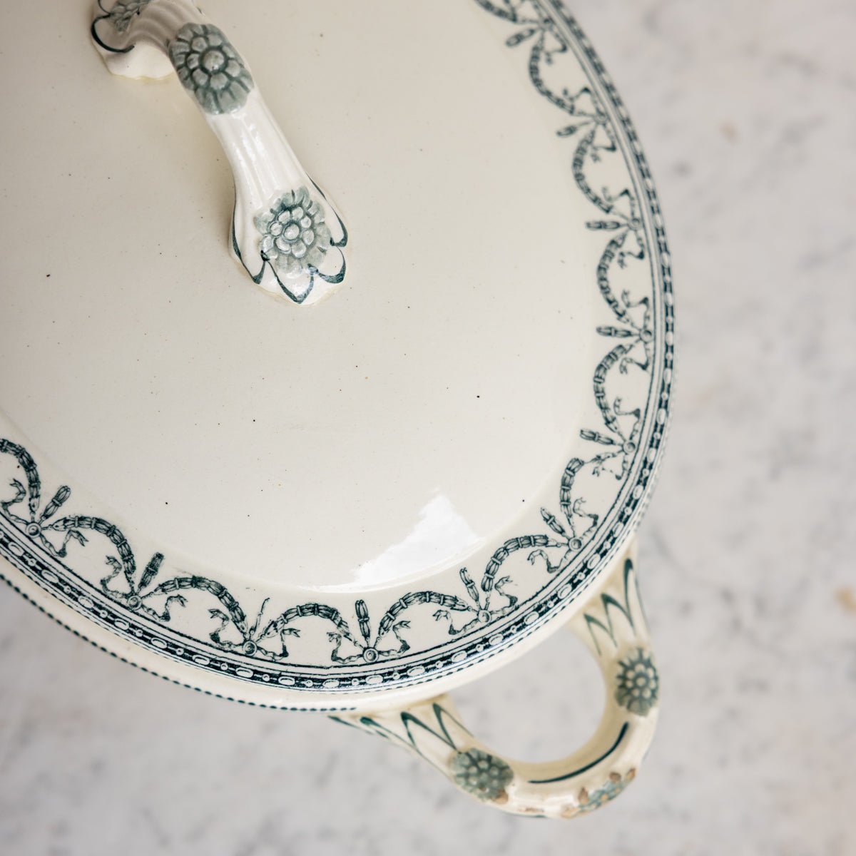 Vintage Garlandes Louis XVI Transferware Tureen - elsie green - the french kitchen