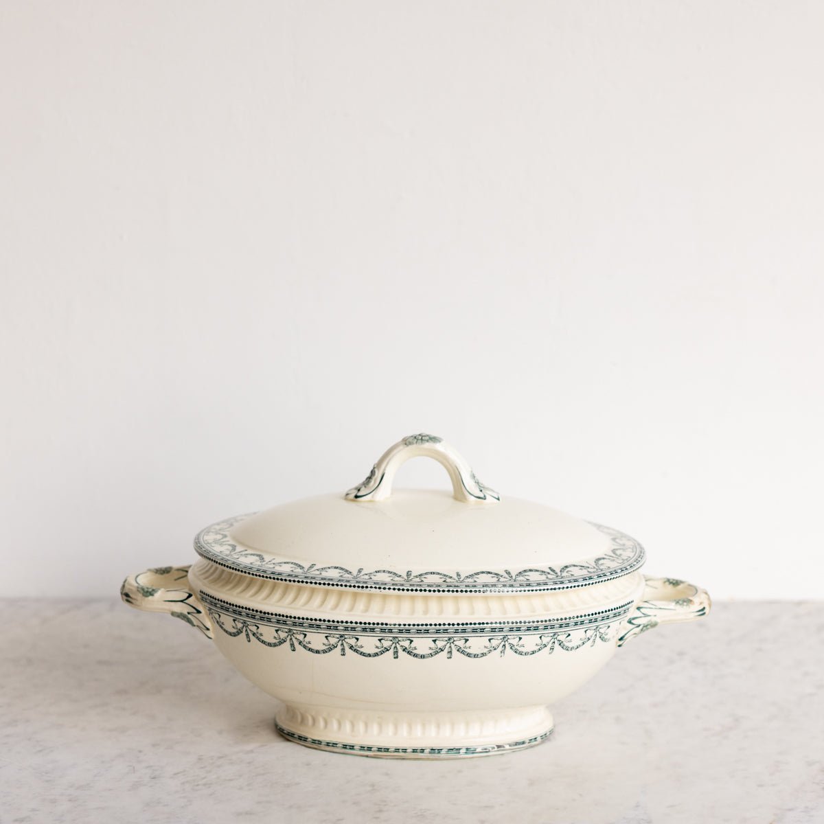 Vintage Garlandes Louis XVI Transferware Tureen - elsie green - the french kitchen
