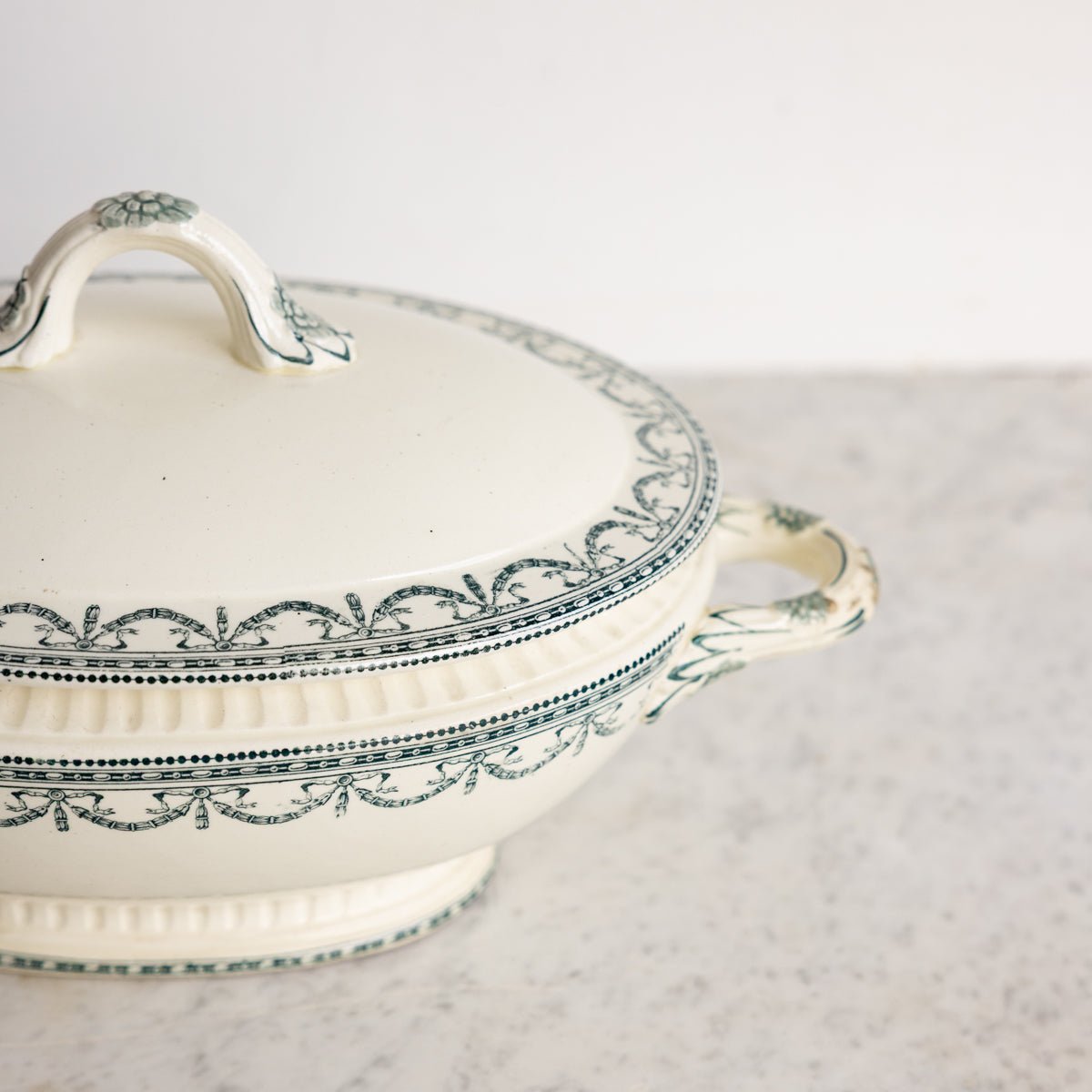 Vintage Garlandes Louis XVI Transferware Tureen - elsie green - the french kitchen