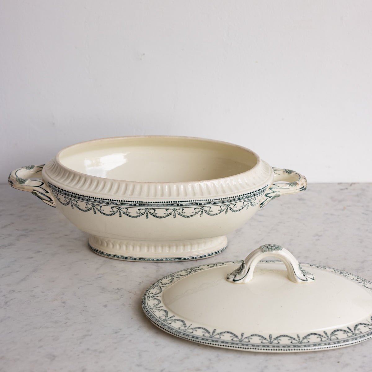 Vintage Garlandes Louis XVI Transferware Tureen - elsie green - the french kitchen