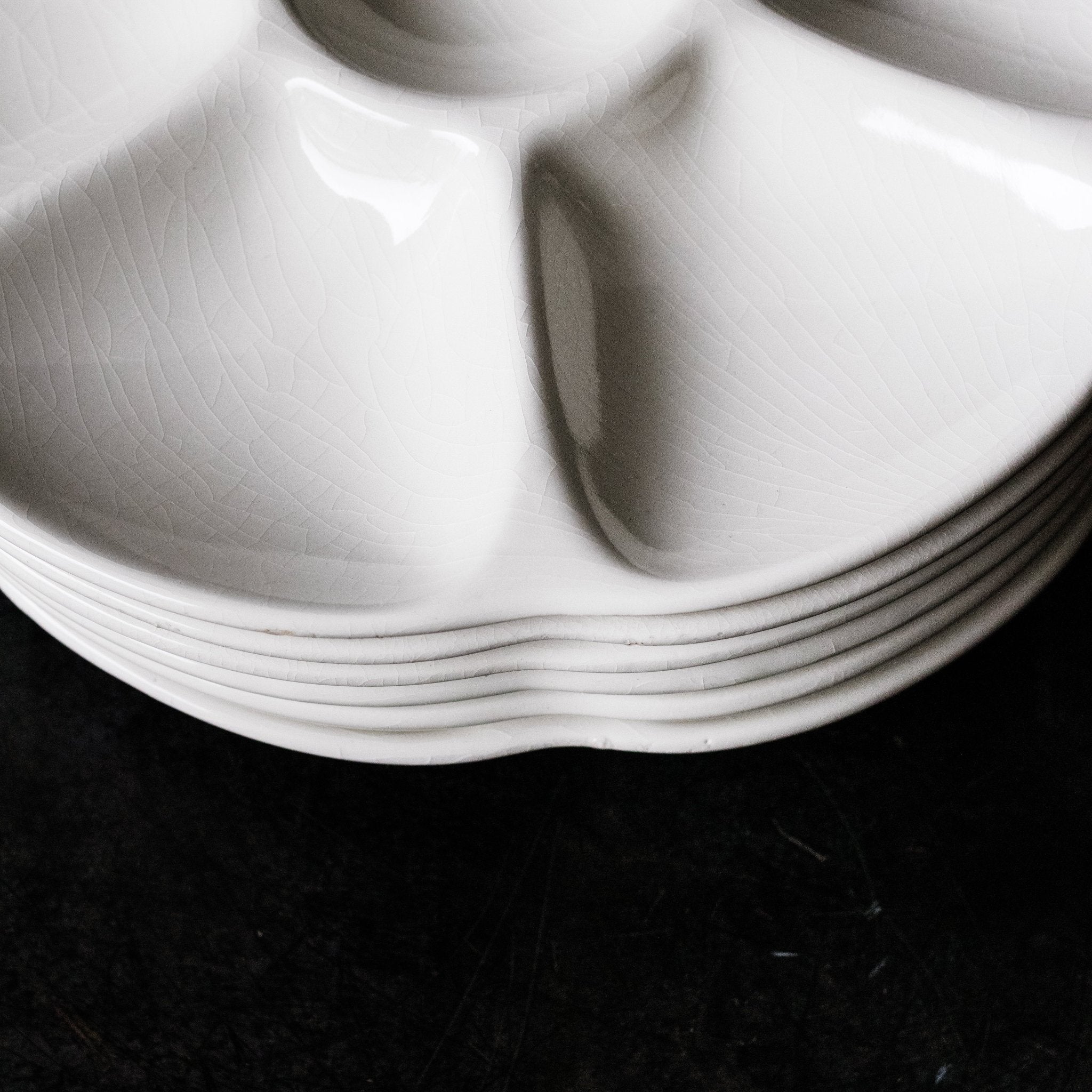 Vintage Gien Oyster Plate Set of 6 - elsie green - the french kitchen