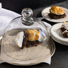 Vintage Glass Cake Dome & Antique Halphen Silver Platter - elsie green - the french kitchen