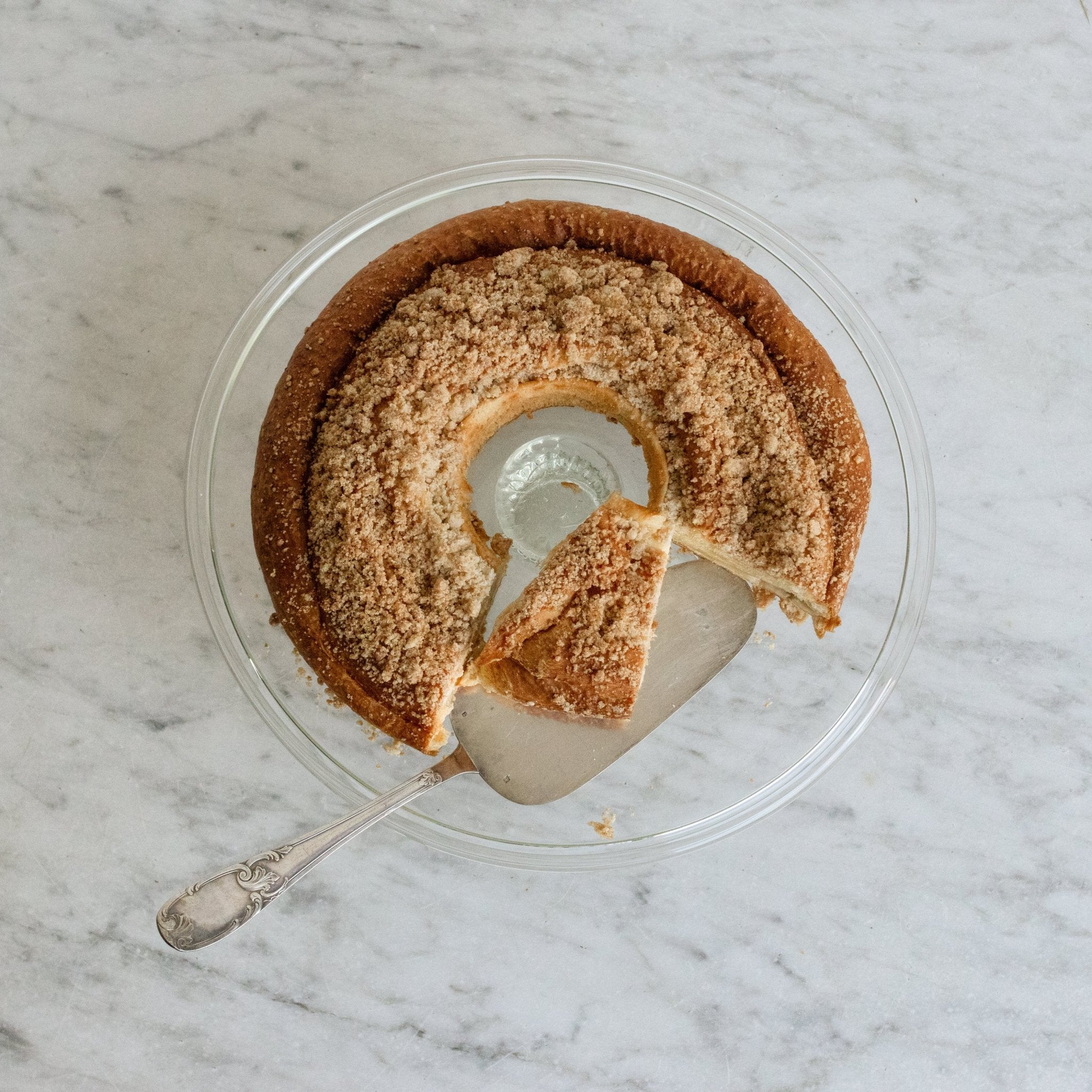 Vintage Glass Cake Plate - elsie green - The French Kitchen