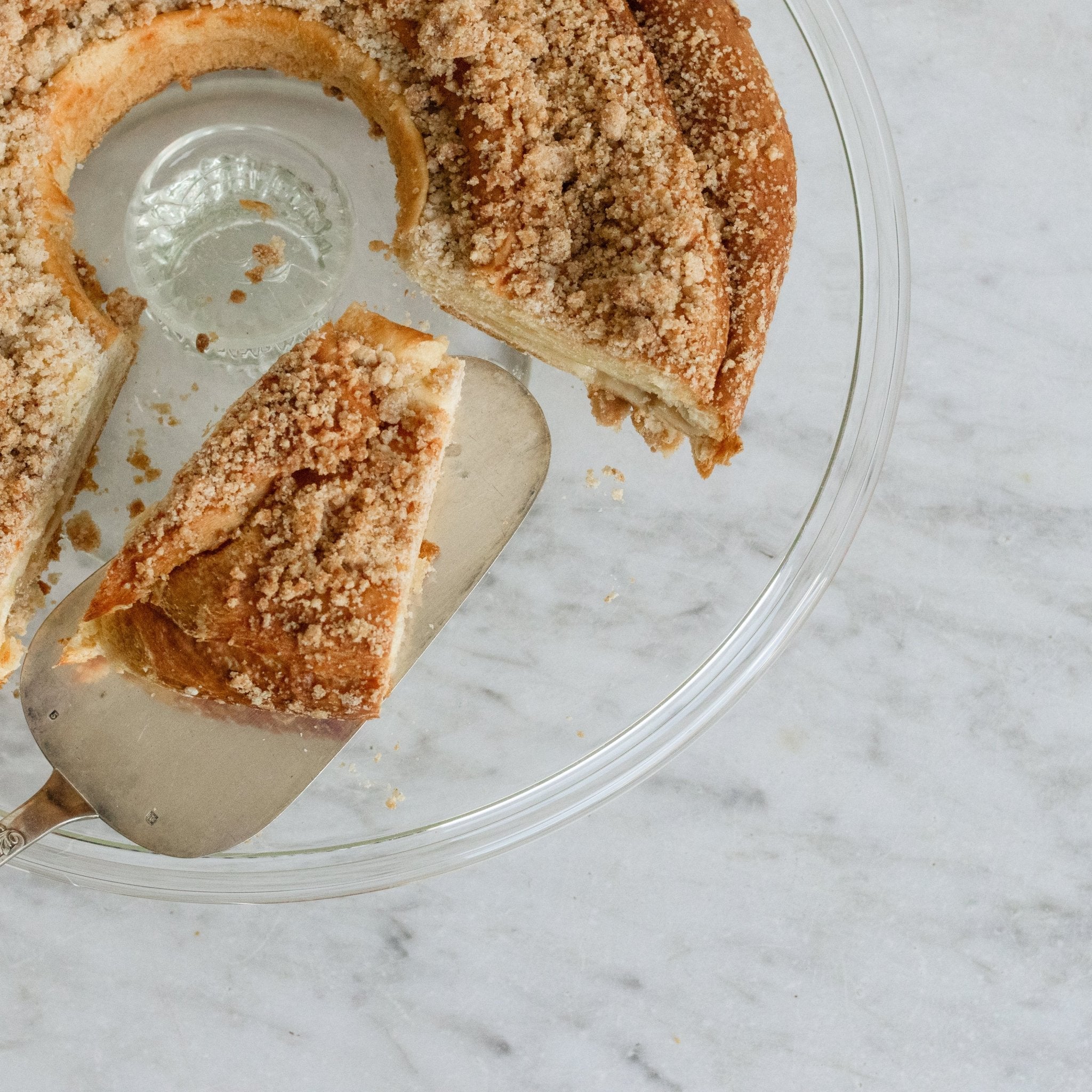 Vintage Glass Cake Plate - elsie green - The French Kitchen