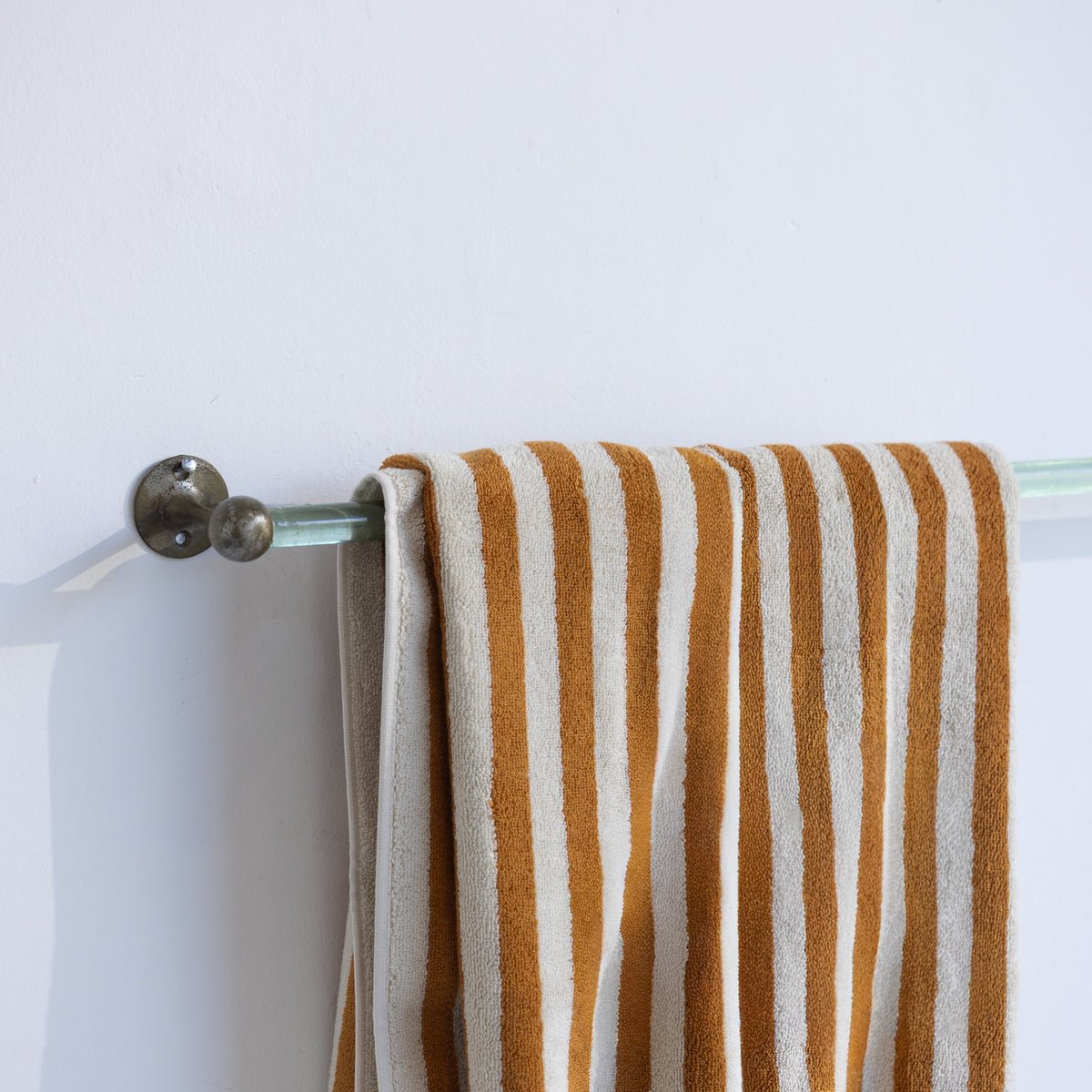 Vintage Glass Towel Bar - elsie green - decor