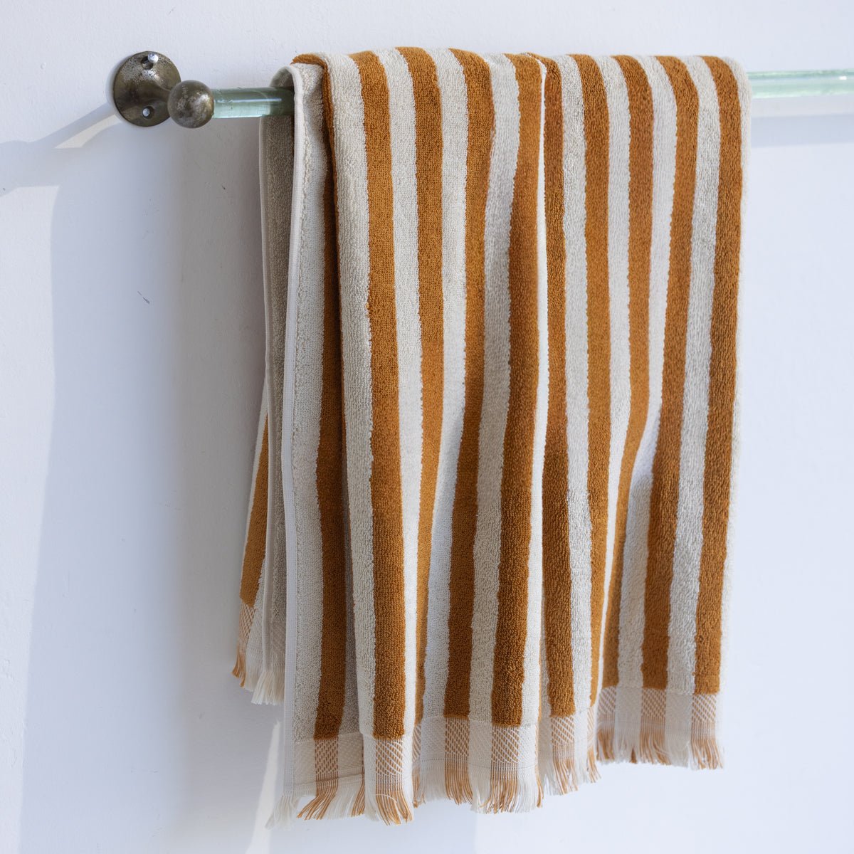 Vintage Glass Towel Bar - elsie green - decor