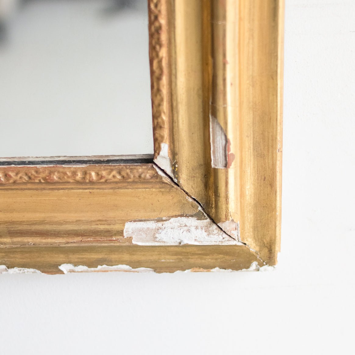 Vintage Gold Leaf Mirror | 34.75 x 25 - elsie green - Decor