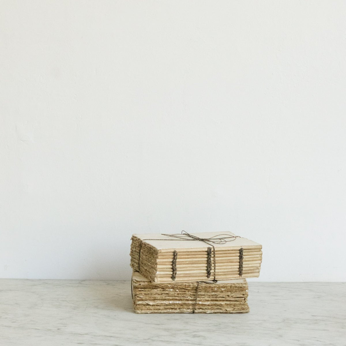 Vintage Hand Made Paper Journal - elsie green - decor