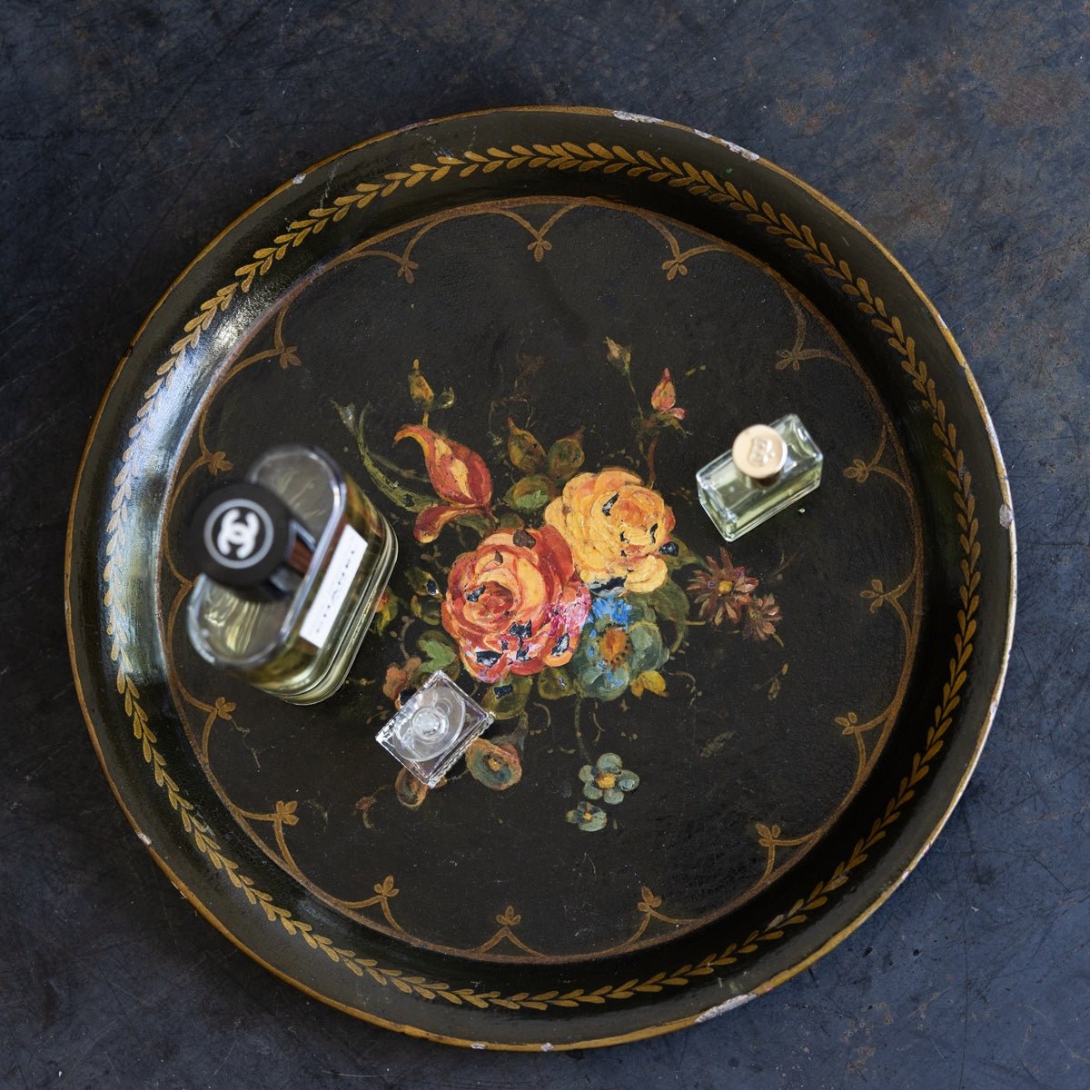 Vintage Hand Painted Tray - elsie green - decor