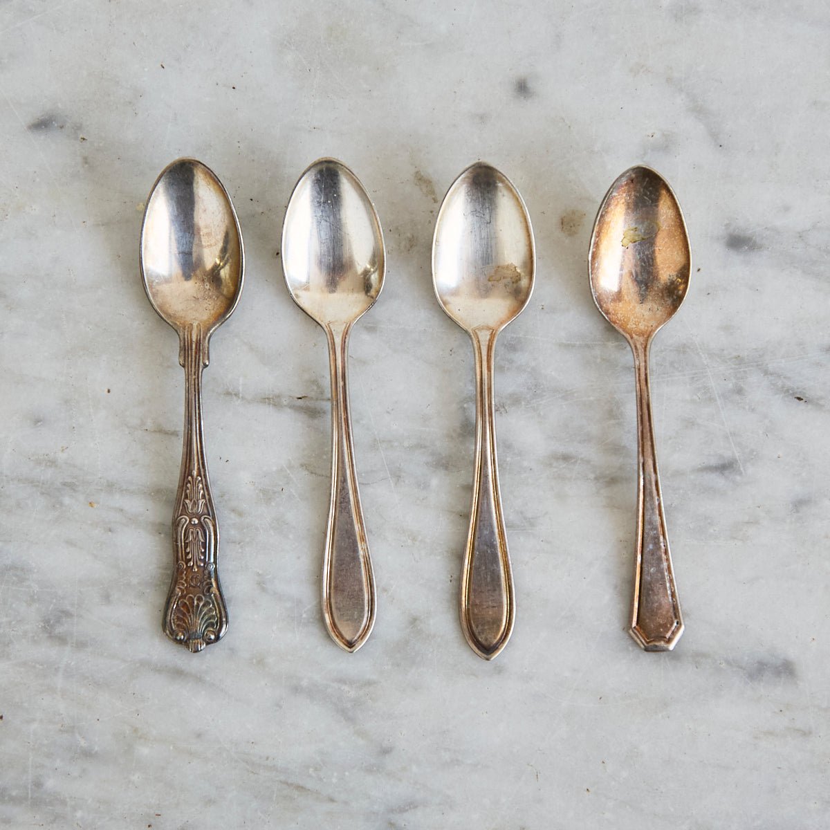 Vintage Hotel Silver Demitasse Spoon Set of 4 | The Patrick Orbe Collection - elsie green - the french kitchen