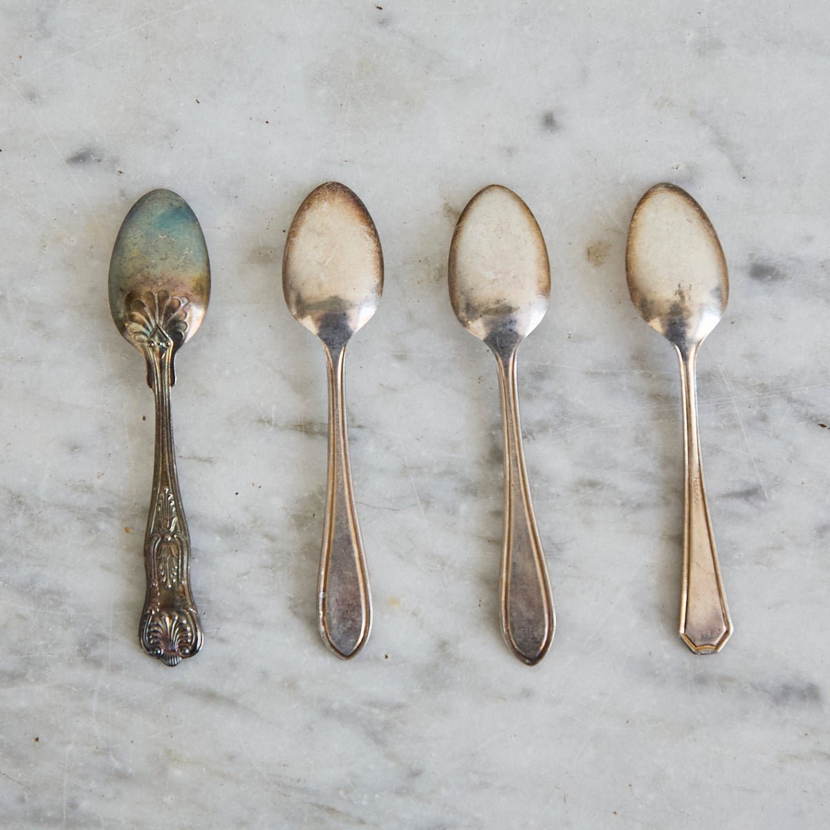 Vintage Hotel Silver Demitasse Spoon Set of 4 | The Patrick Orbe Collection - elsie green - the french kitchen