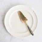 Vintage Ironstone Platter With Silver Tart Server - elsie green - The French Kitchen