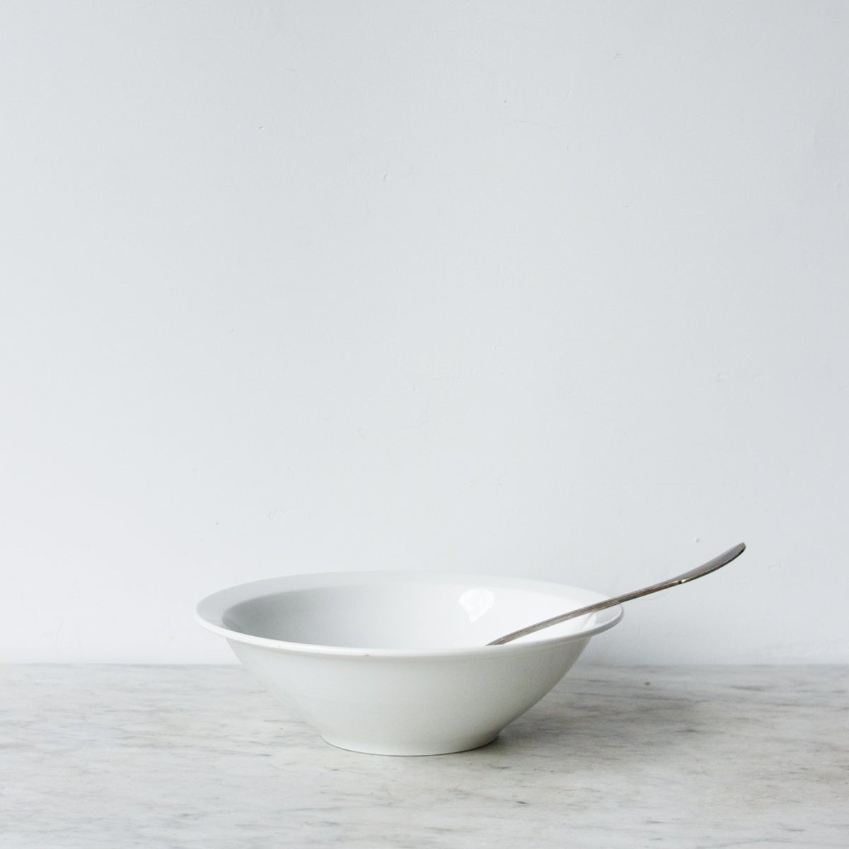 Vintage Ironstone Serving Bowl with Christofle Ladle - elsie green - the french kitchen