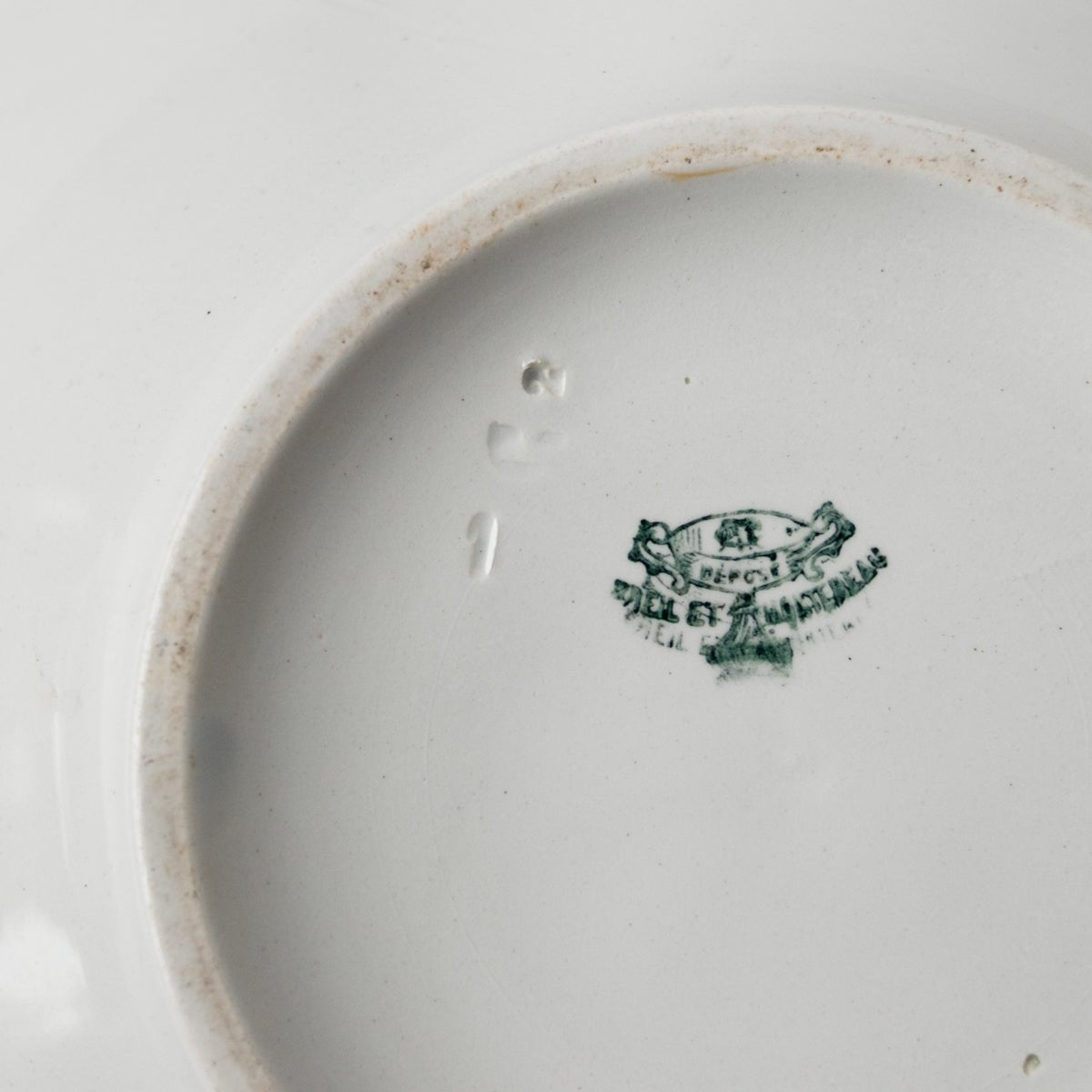 Vintage Ironstone Serving Bowl with Christofle Ladle - elsie green - the french kitchen