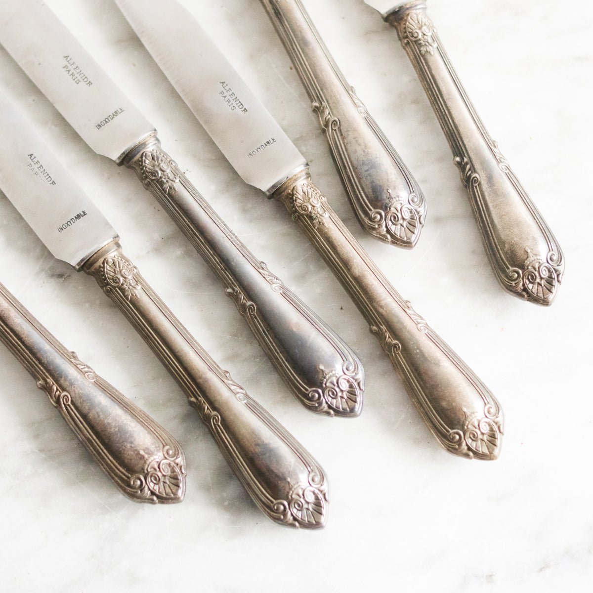 Vintage Knife With Paris Stamp Set Of 6 - elsie green - The French Kitchen