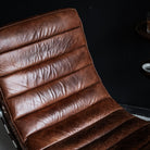Vintage Leather Chaise - elsie green - furniture