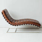 Vintage Leather Chaise - elsie green - furniture
