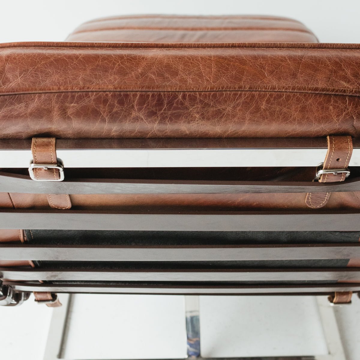 Vintage Leather Chaise - elsie green - furniture