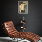 Vintage Leather Chaise - elsie green - furniture