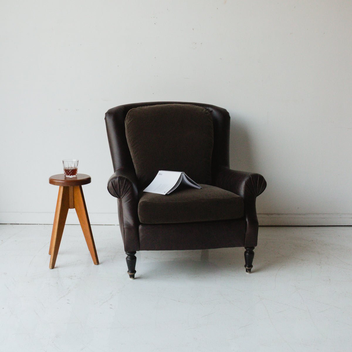 Vintage Leather Club Chair - elsie green - Furniture