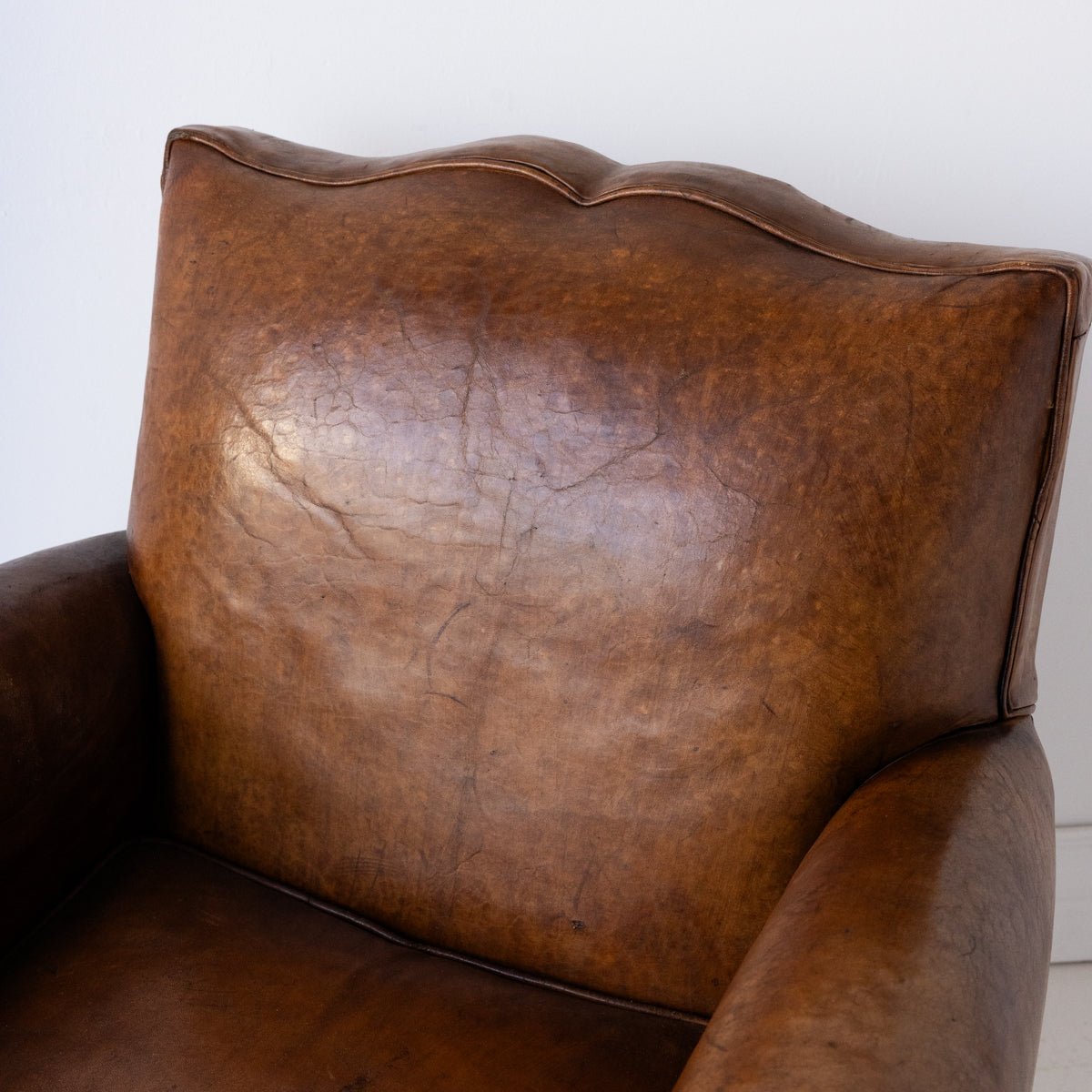 Vintage Leather Club Chair - elsie green - furniture