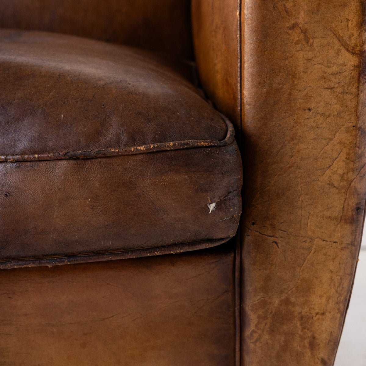 Vintage Leather Club Chair - elsie green - furniture
